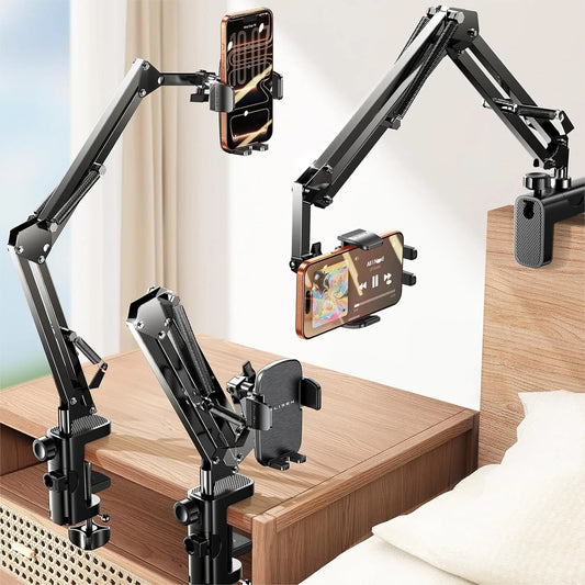 Gooseneck Phone Holder For Bed Desk With Flexible Arm Clamp