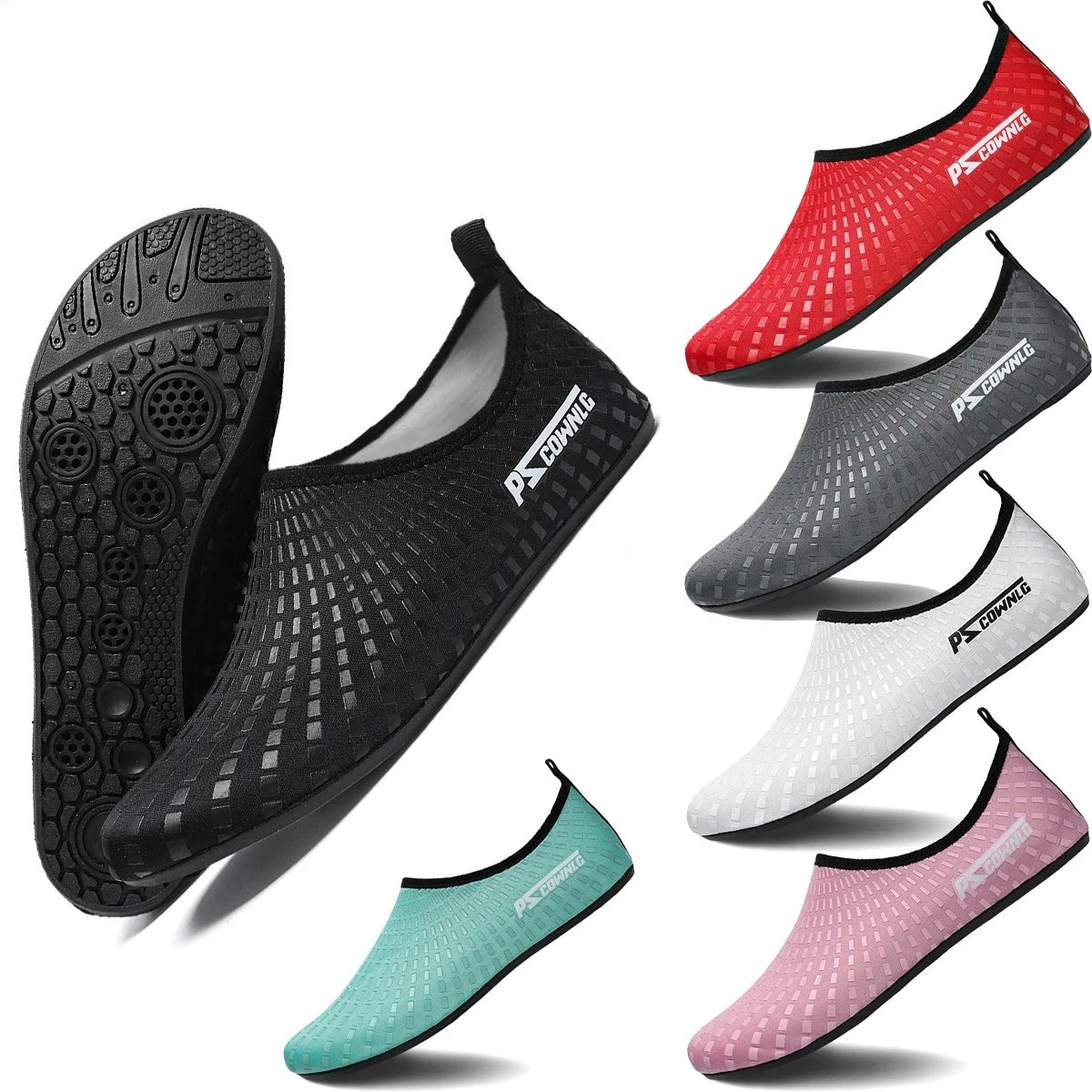 Pscownlg Aqua Diving Shoes For Men Women Beach Water Sports