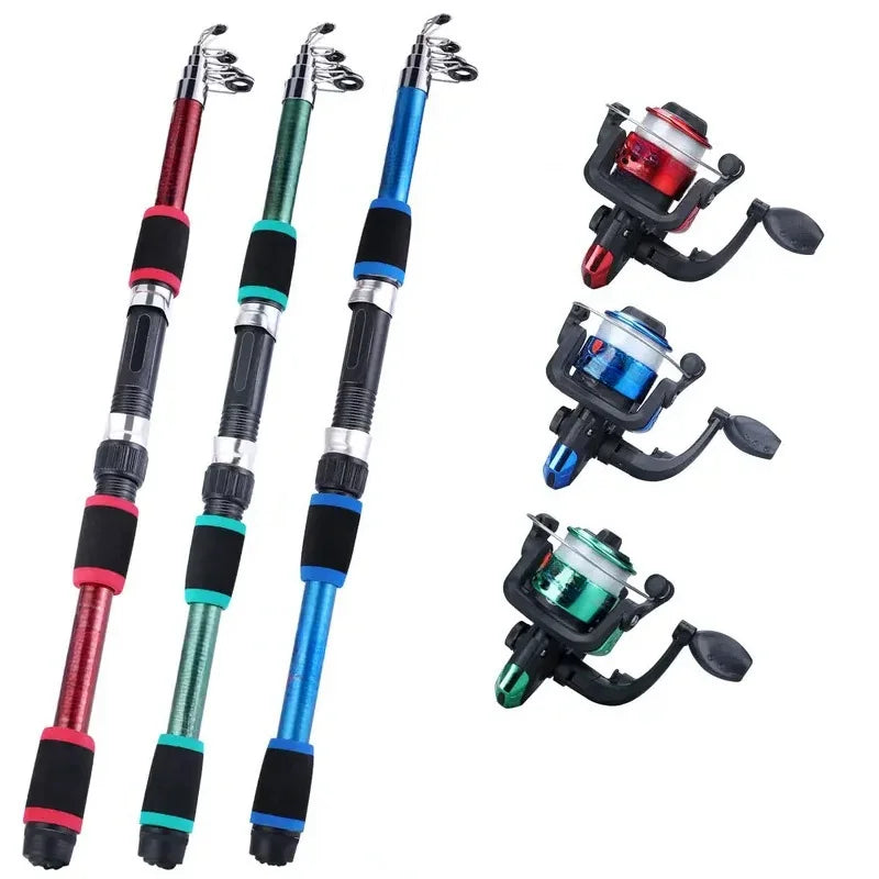 Telescopic Fishing Rod and Spinning Reel Kit for Ocean Angling