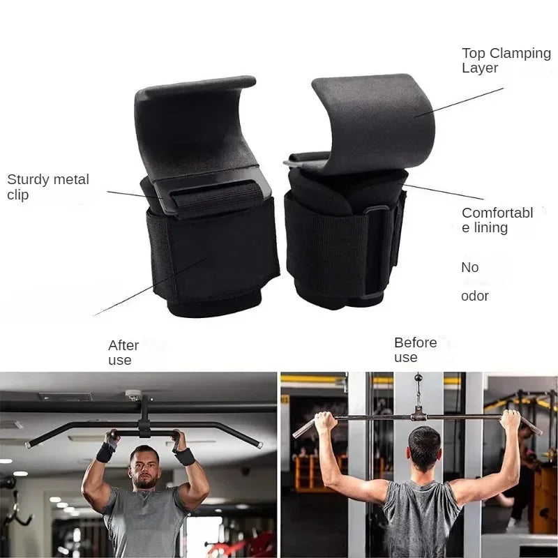 MIHJUSFDH Non Slip Weight Lifting Hooks For Deadlift And Pull Up