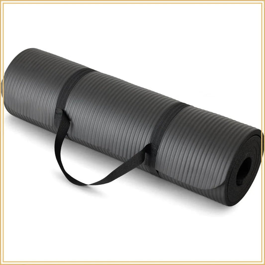 Extra Thick NBR Yoga Mat With Carrying Strap Non Slip