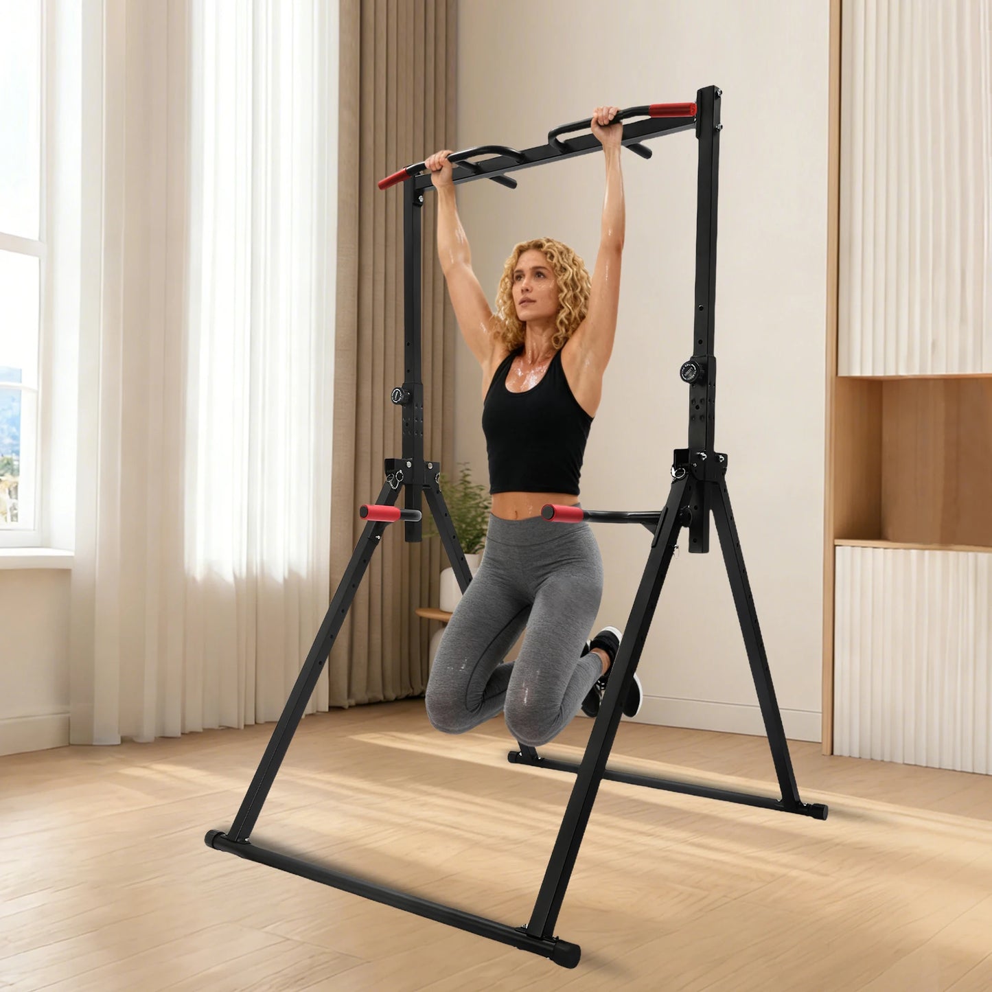 Adjustable Pull Up Bar Multi Function Home Gym Station