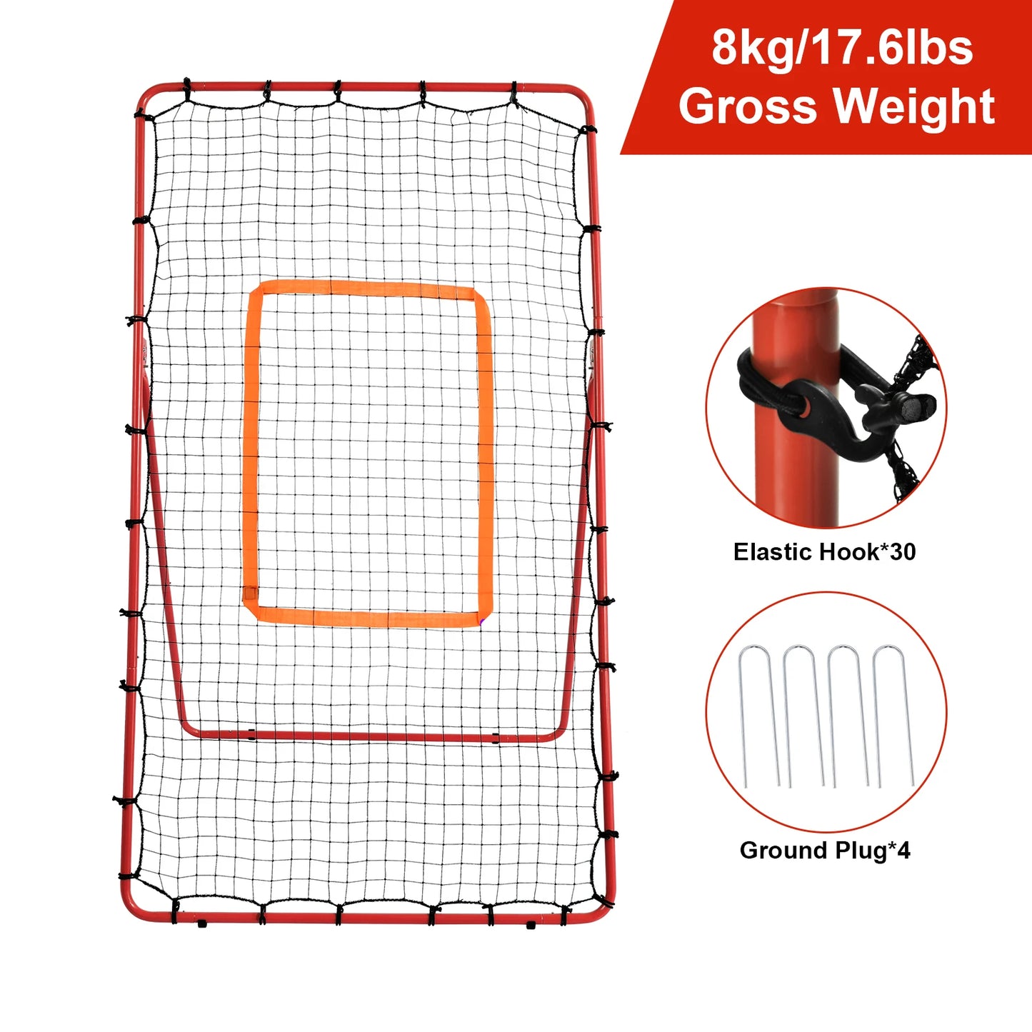 Portable Multi-Sport Rebounder Net For Backyard Practice And Training