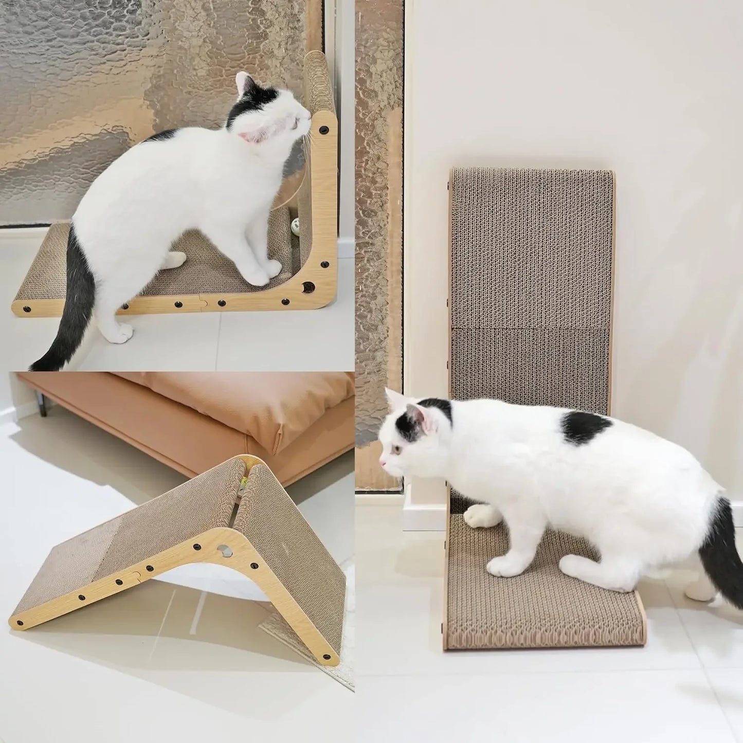 L Shape Cat Scratching Post Cardboard Indoor Durable Furniture Protection
