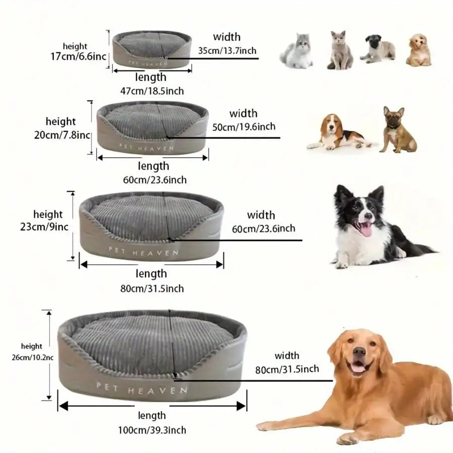 Machine-Washable Soft Cozy Pet Bed For All Seasons Indoor Outdoor