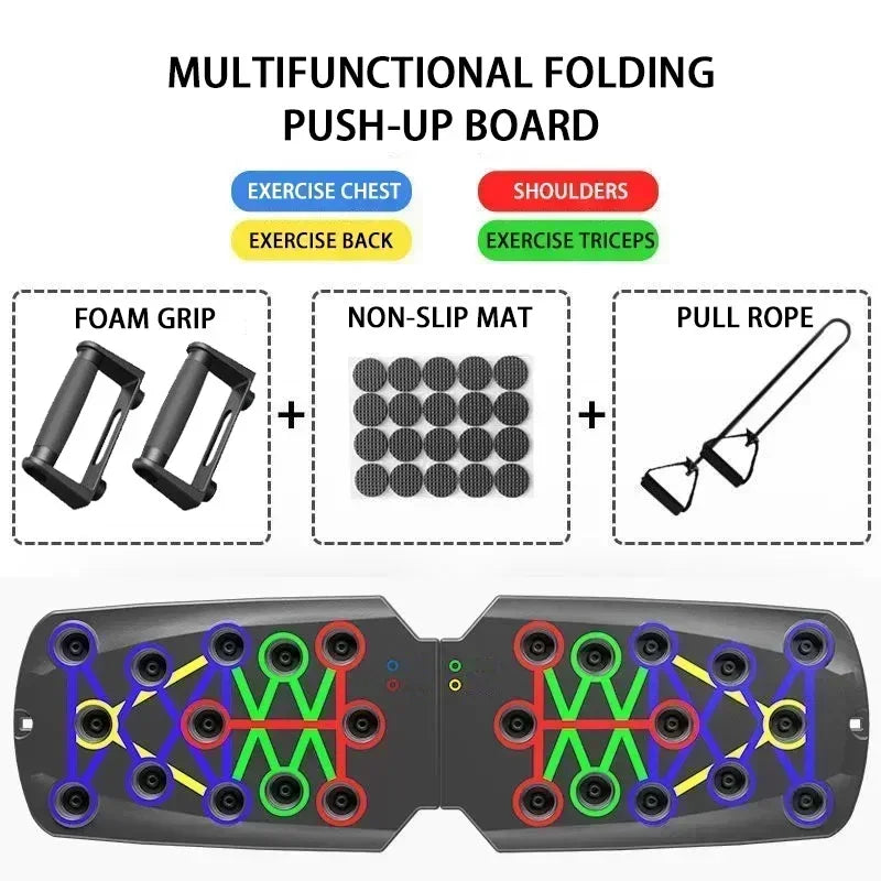 Portable Multifunction Push Up Board Set For Chest And Back