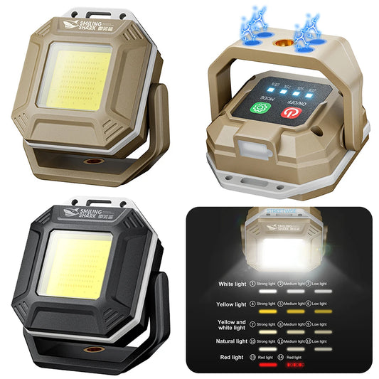 Waterproof COB LED Flashlight With Magnetic Base For Repair Tasks