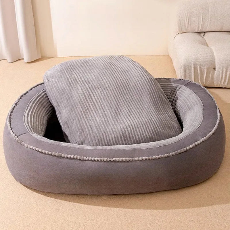 Donut Shaped Pet Bed For Dogs And Cats Washable Cushion