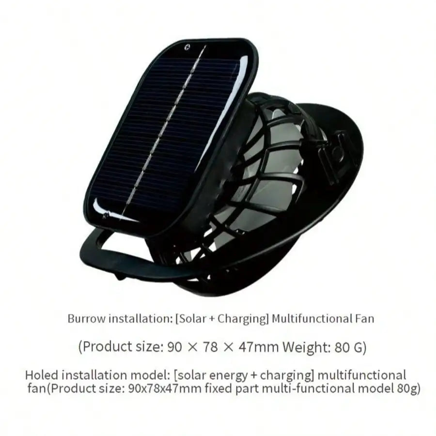 Mens Solar Powered Cooling Fishing Hat With Fan