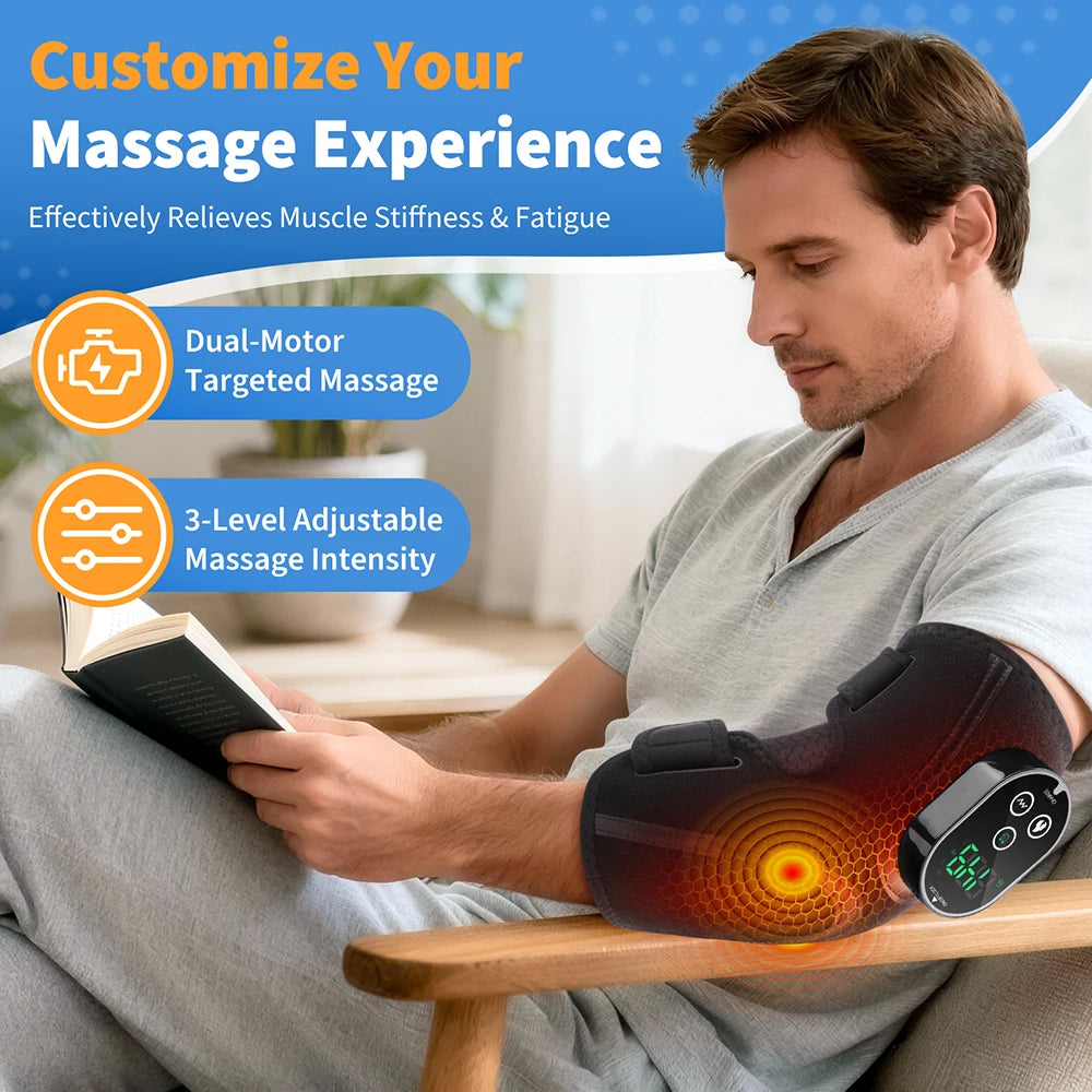 Hailicare Cordless Heated Elbow Massager With Vibration Relief