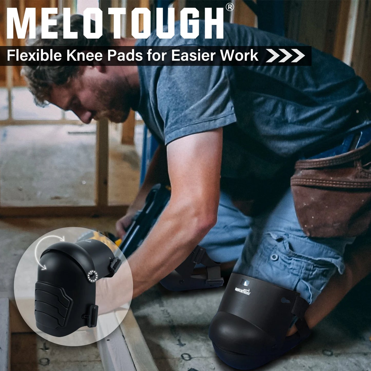 Knee Pads For Work And Construction Non Slip Comfortable Flooring