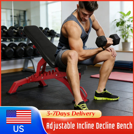 Sikiwind Adjustable Incline Decline Bench for Home Gym