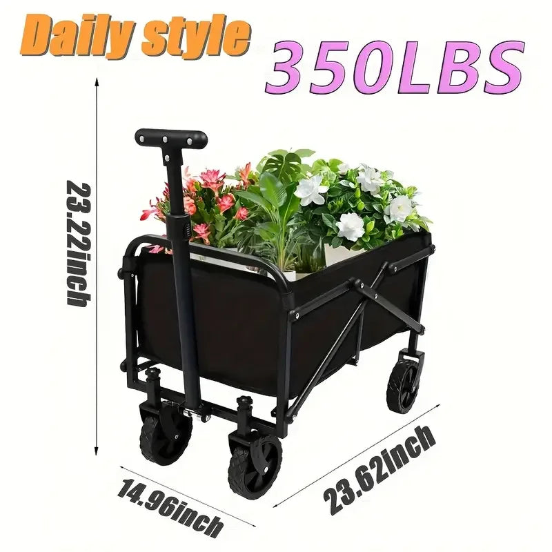 Collapsible Wagon Cart With All Terrain Wheels For Beach Camping