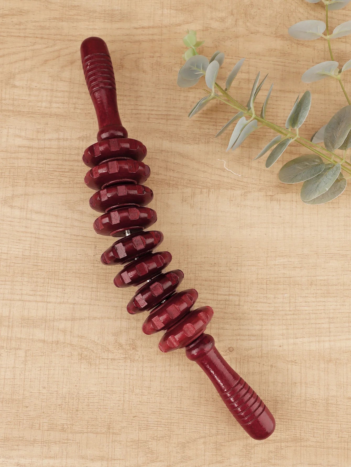 Wooden Therapy Massager Roller Trigger Point Stick For Muscle Relief