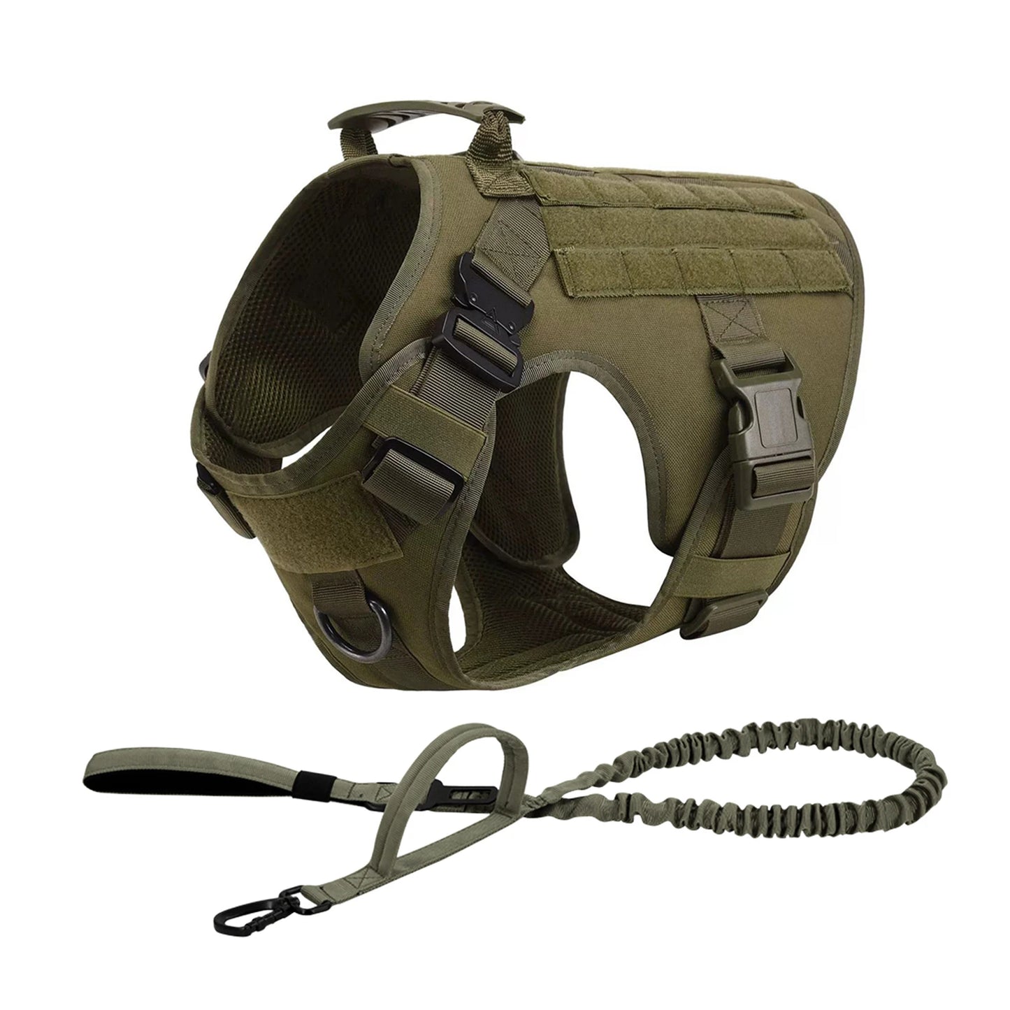 PETRAVEL Tactical Dog Harness Leash Molle Pouches