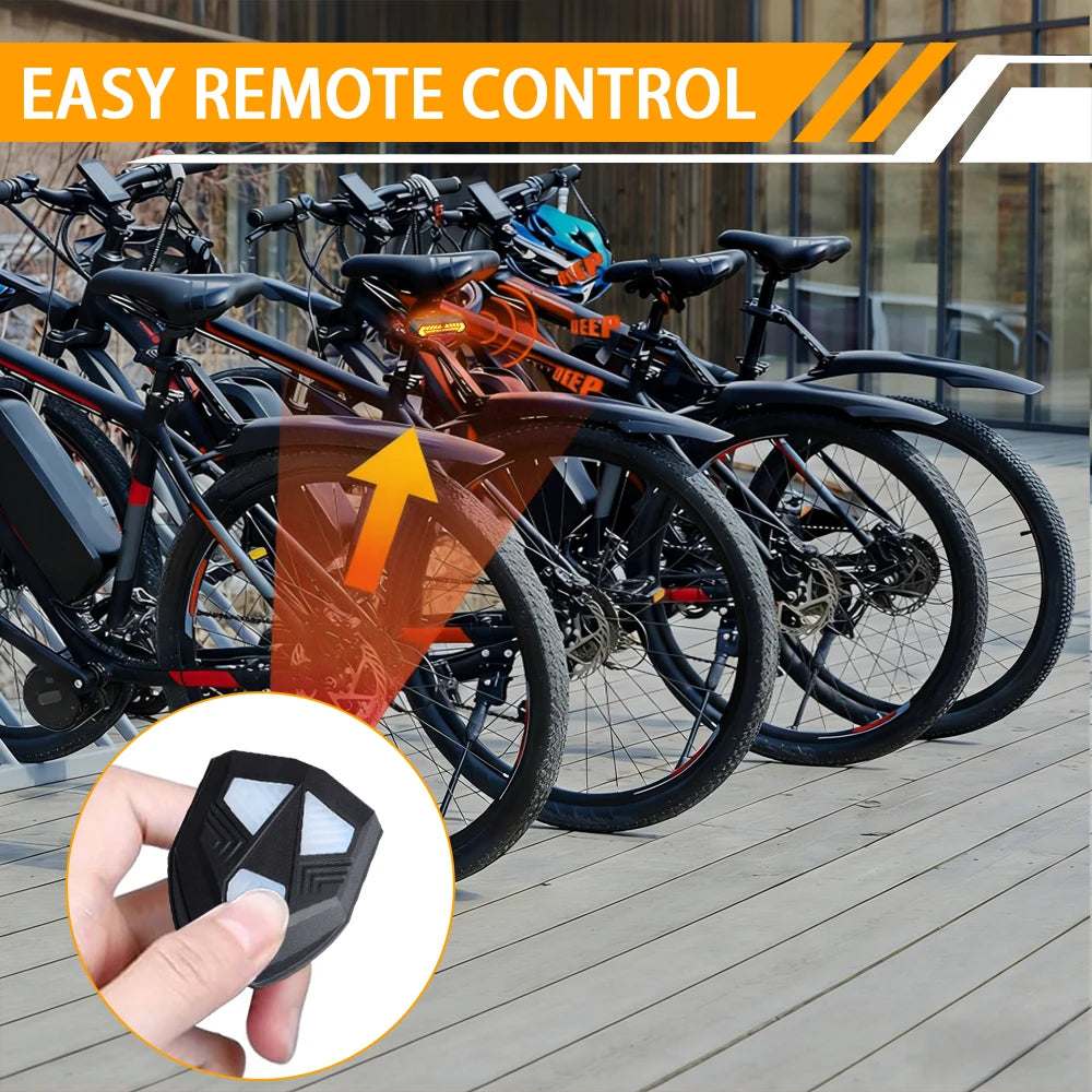 Bike Turn Signal Rear Light Waterproof Wireless Anti Theft Alarm