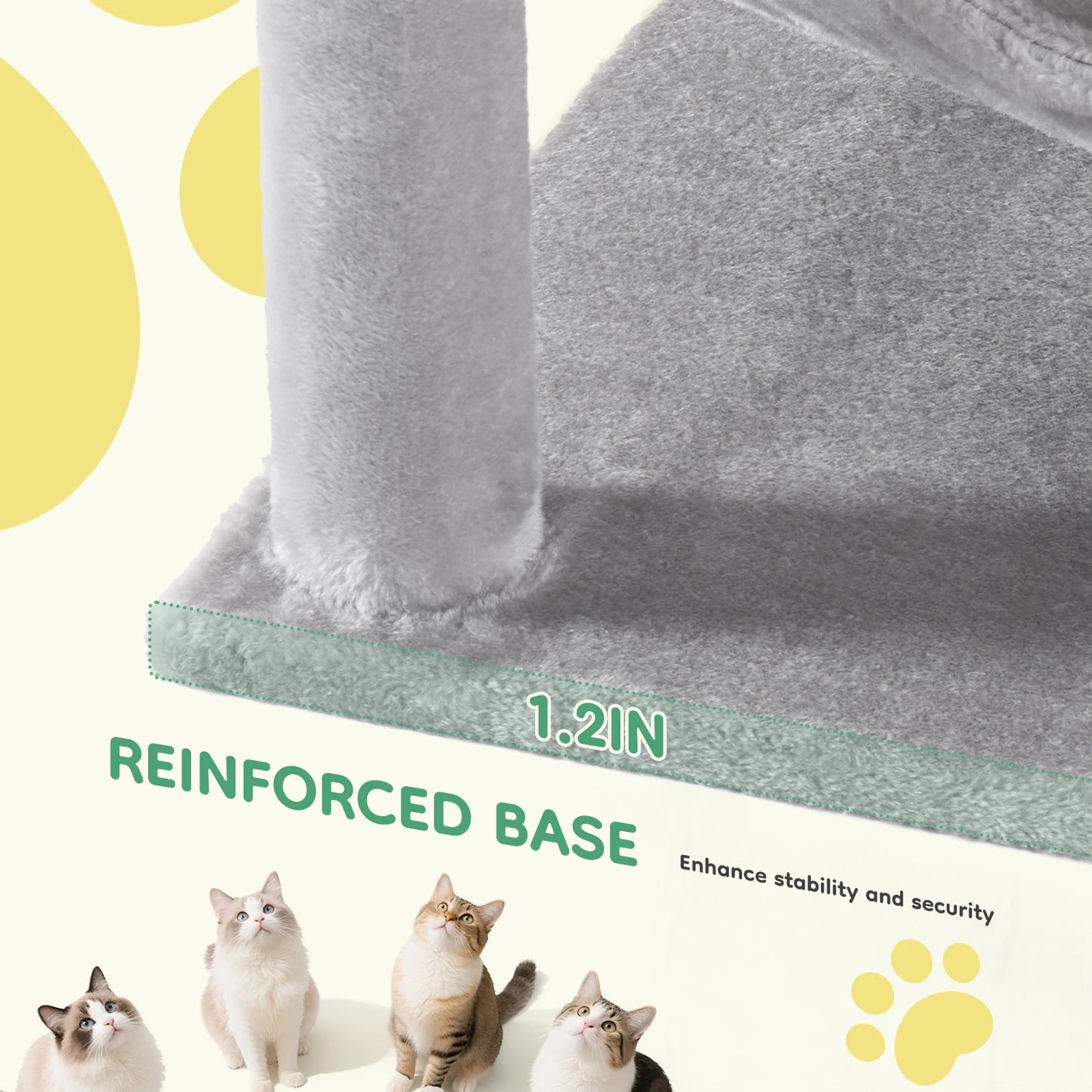 JHK Cat Tree Tower For Indoor Cats With Sisal Posts