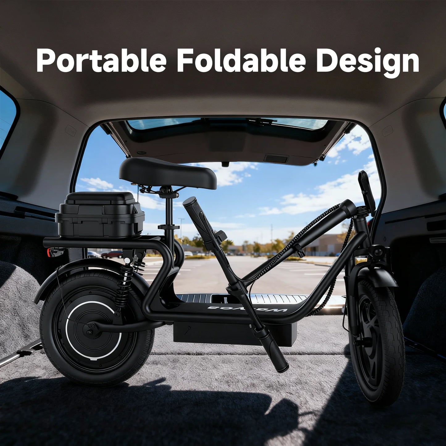 AOVOPRO 500W Folding Electric Bike With 10.4Ah Battery, 28 Miles