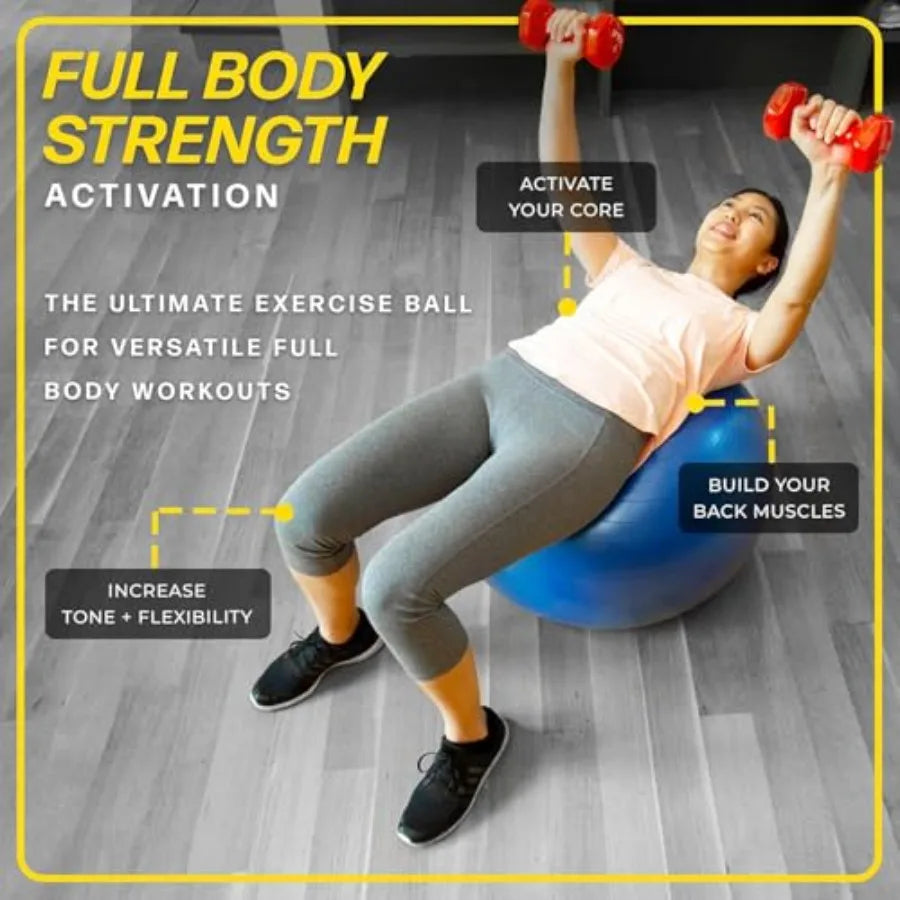 Exercise Ball For Balance Training Rubber Fitness Ball Home Gym