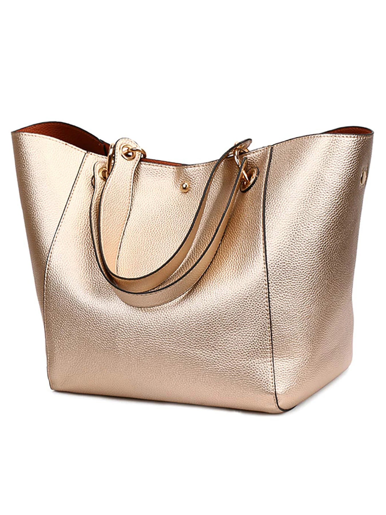 PU Leather Tote Bag For Women Waterproof Shoulder Handbag
