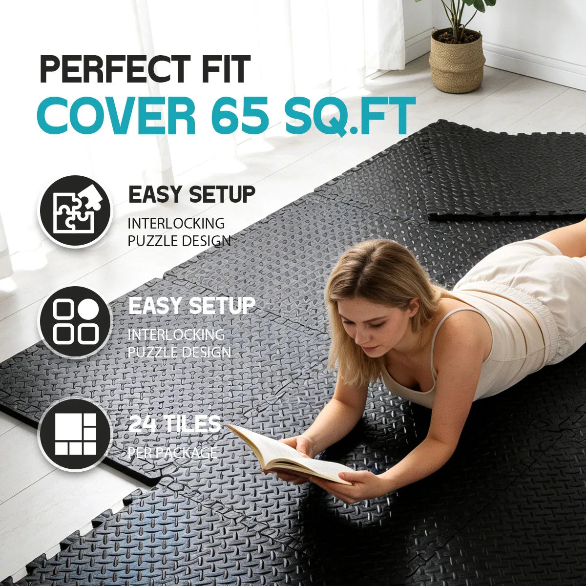 Eva Interlocking Puzzle Exercise Mat For Home Gym Flooring