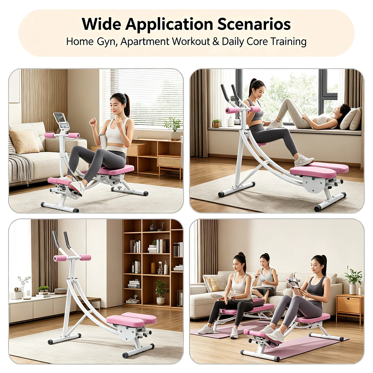 Adjustable Foldable Ab Trainer With Led Display For Home Gym