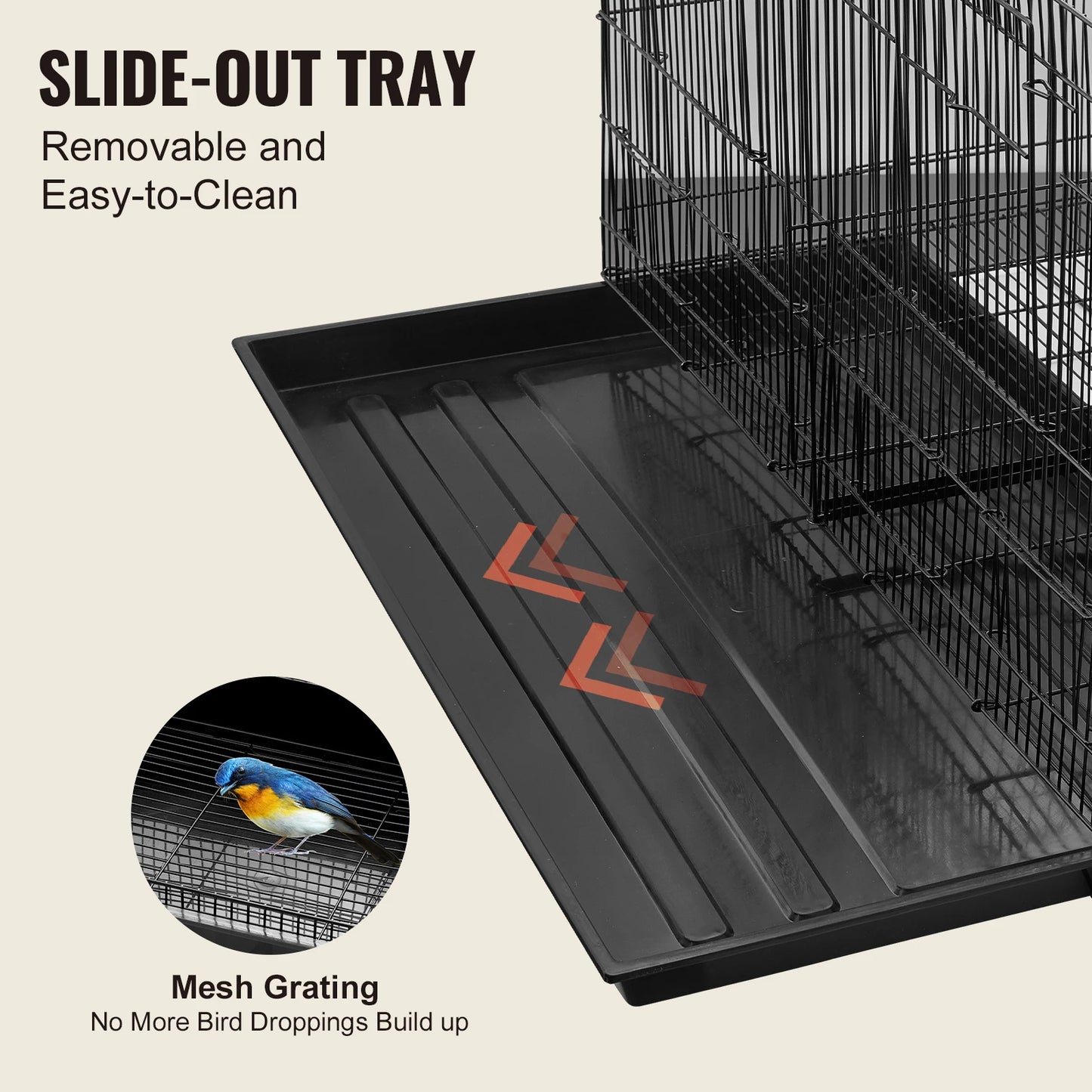 SucceBuy Travel Stackable Divided Bird Cage For Small Birds