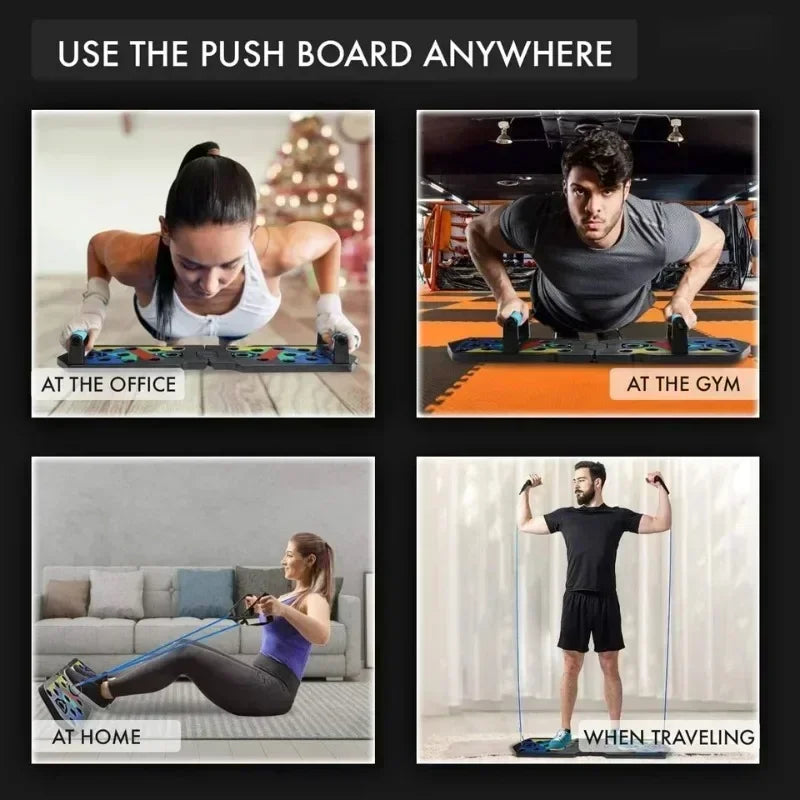 Portable Multifunctional Push Up Board Set With Foldable Handles