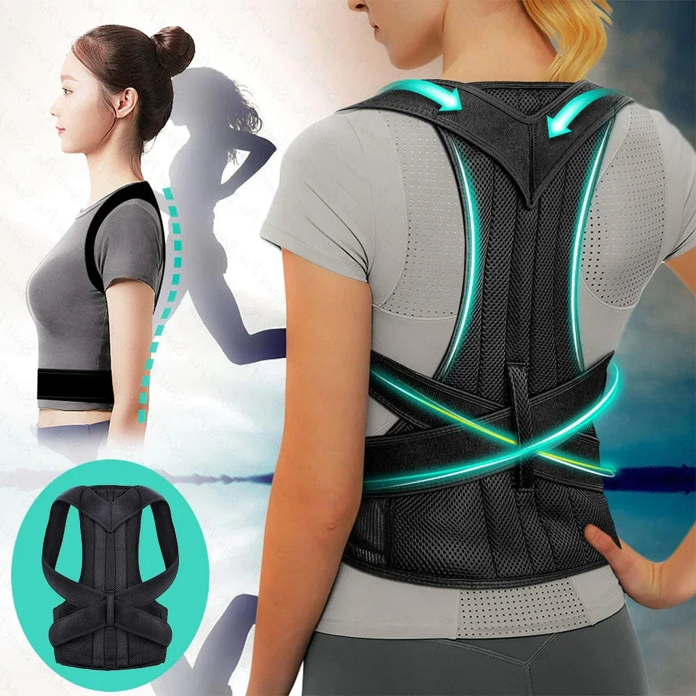Adjustable Lumbar Belt Posture Corrector Vest With Back Support