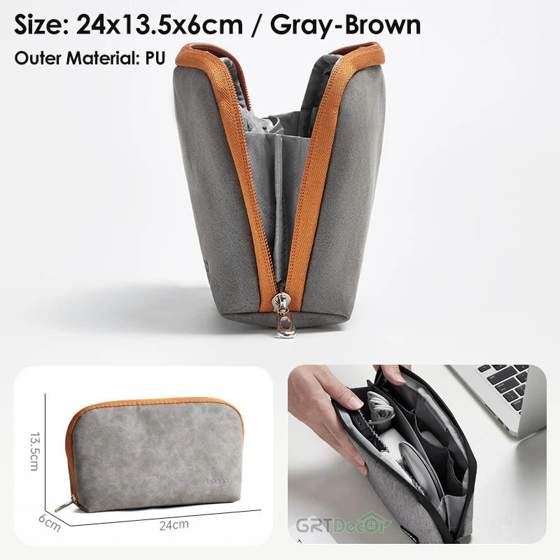 Multifunctional Storage Bag For Electronics Accessories Organizer Travel Pouch