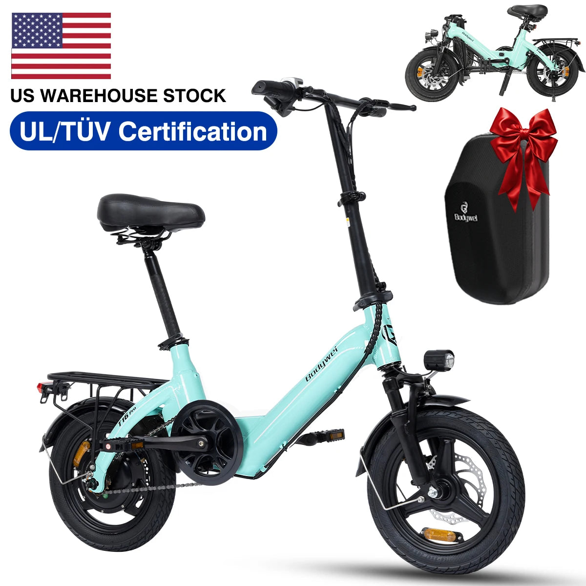 T16Pro Foldable 750W Electric Bike
