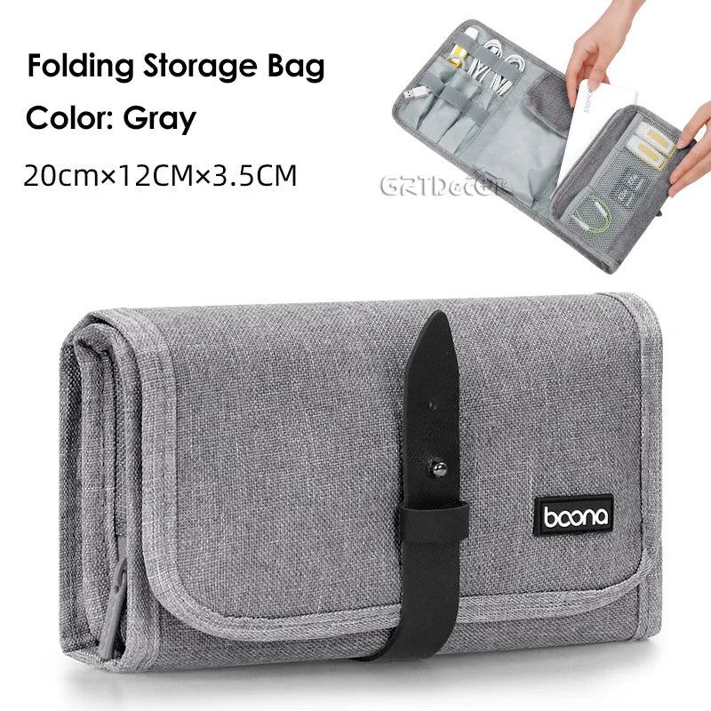 Multifunctional Storage Bag For Electronics Accessories Organizer Travel Pouch