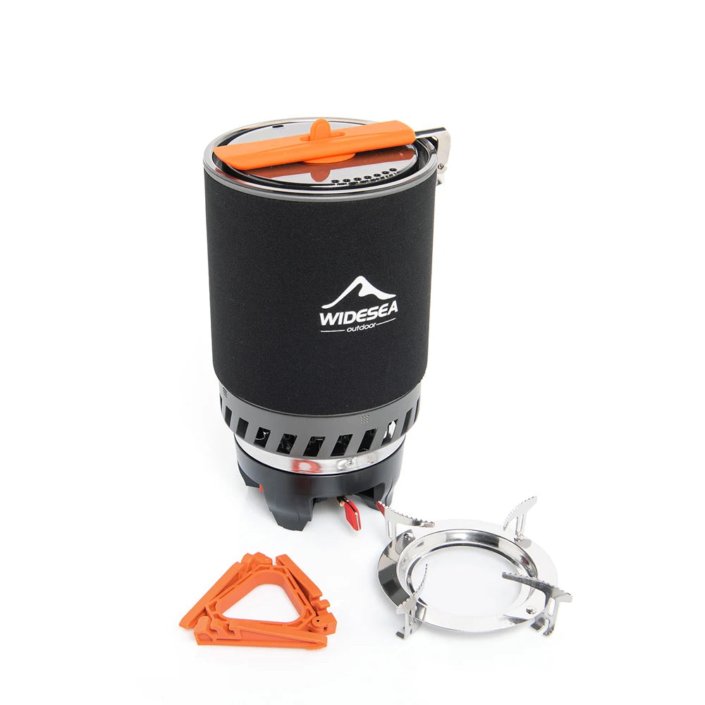 Widesea Camping Cooking System With Heat Exchanger Outdoor Gas Burner Stove