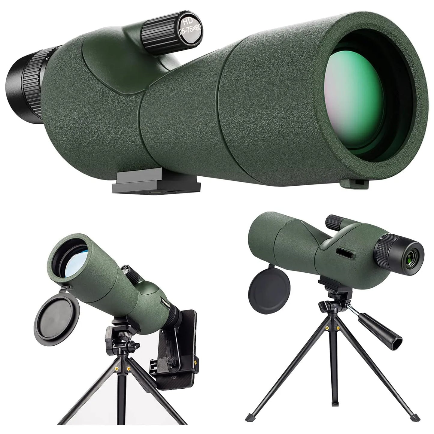 Hrvzdvw Spotting Scope For Target Shooting With Tripod Carrying Bag