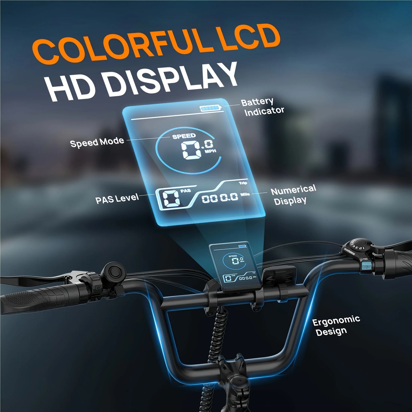 URLIFE 1000W Fat Tire Electric Bike Off Road City Commuter