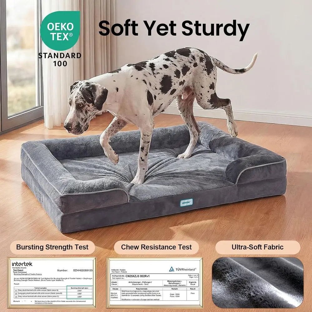Orthopedic Dog Bed Memory Foam With Waterproof Removable Cover