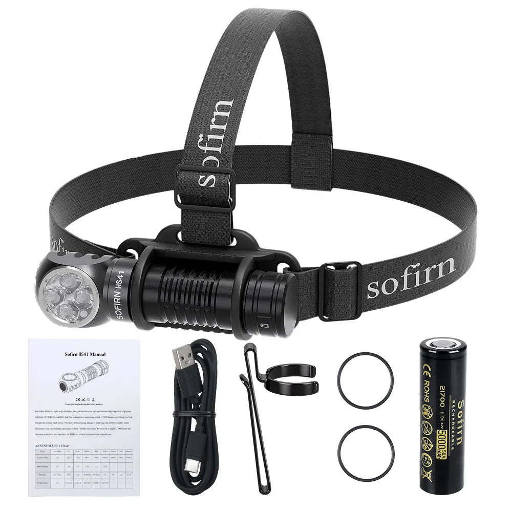 Sofirn HS41 Headlamp 4000 Lumen USB C Rechargeable