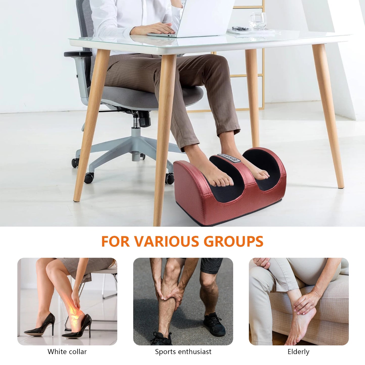 Foot Massager With Heating Kneading Machine Home Use