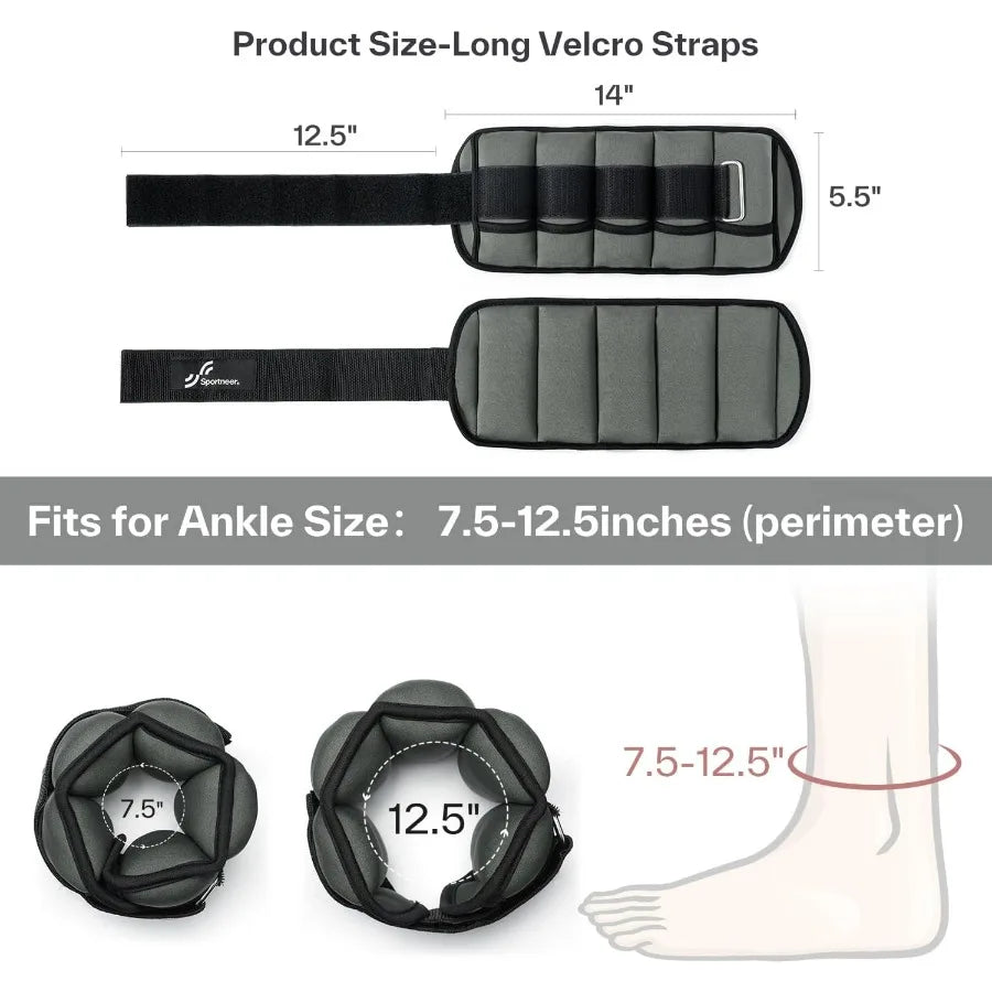 LISM Adjustable Ankle Weights Set for Gym and Walking