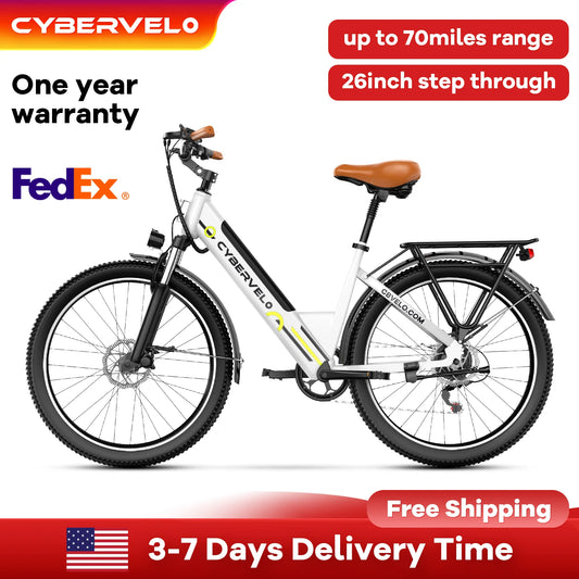 CYBERVELO Urban Commute EBike 48V 1000W Peak Motor