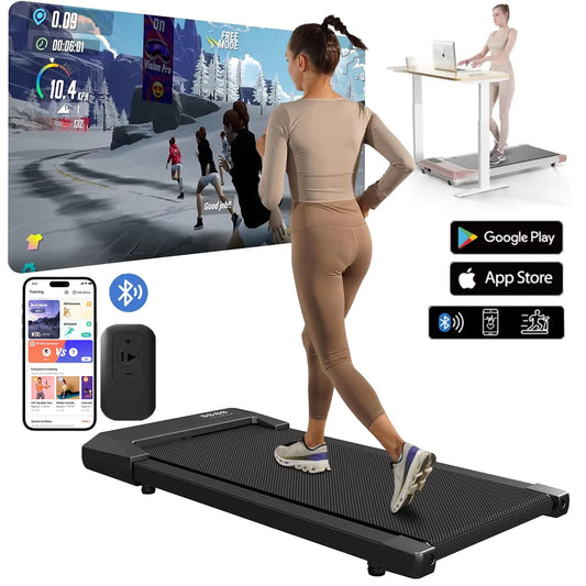 Superun 2in1 Home Treadmill 2.5HP LCD Display Walking Running 300 Lbs Capacity