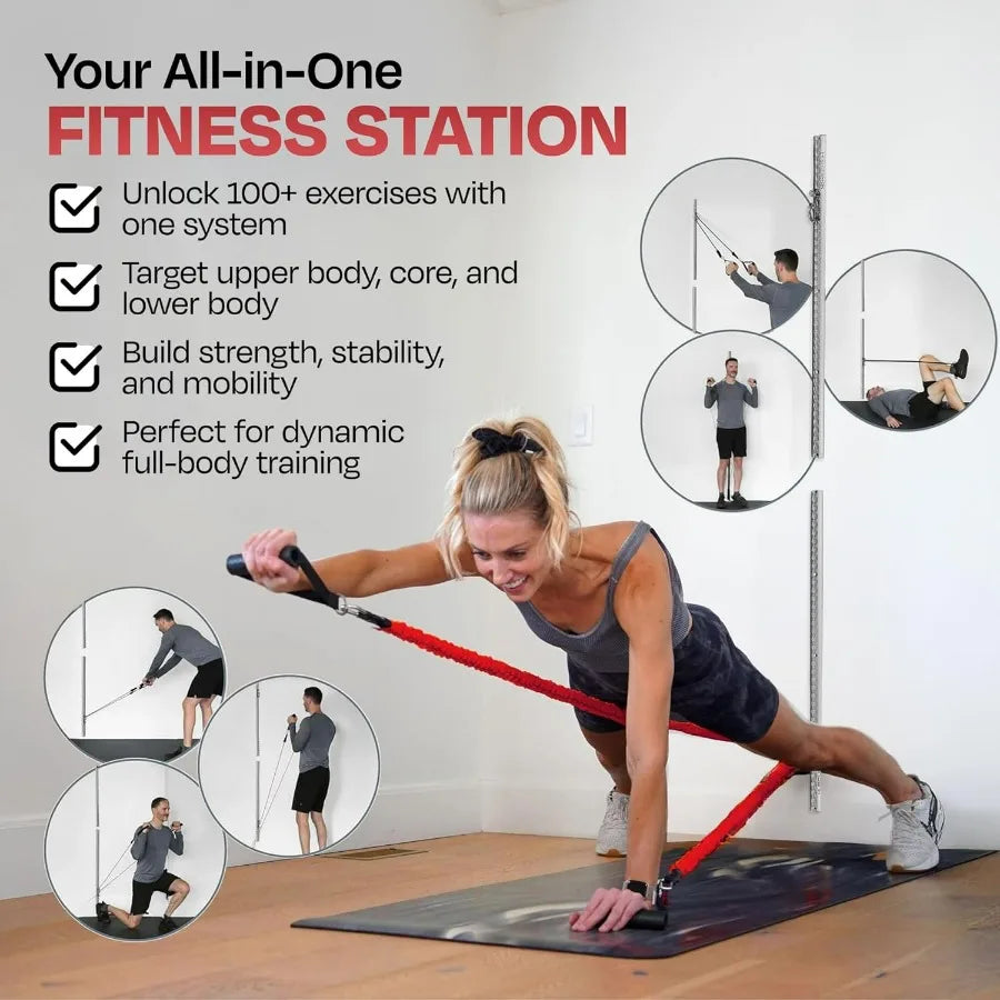 Aluminum Wall Mount Anchor Fitness System For Home Gym