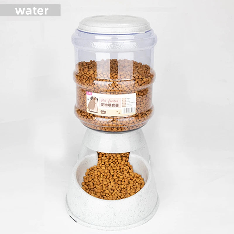 Large Capacity Pet Feeder With Automatic Water Dispenser
