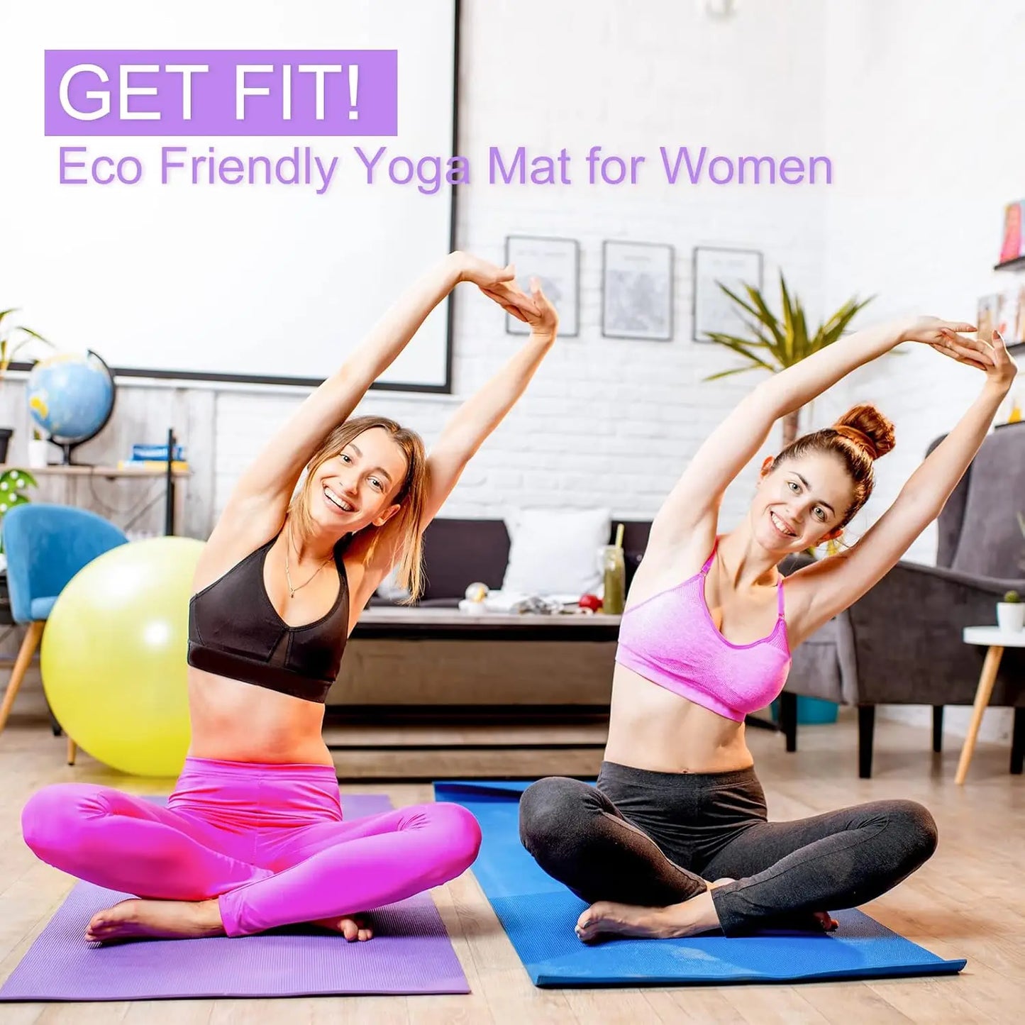 Premium Non Slip Yoga Mat For Exercise And Pilates Stretching