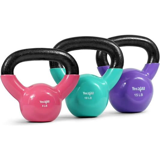 LISM Vinyl Coated Kettlebell For Full Body Workout