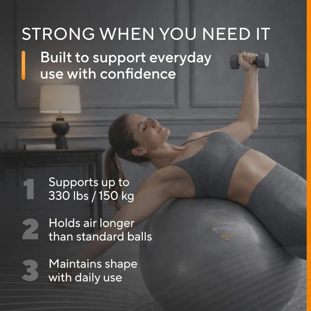 Yoga Pilates Stability Ball For Core Balance With Pump
