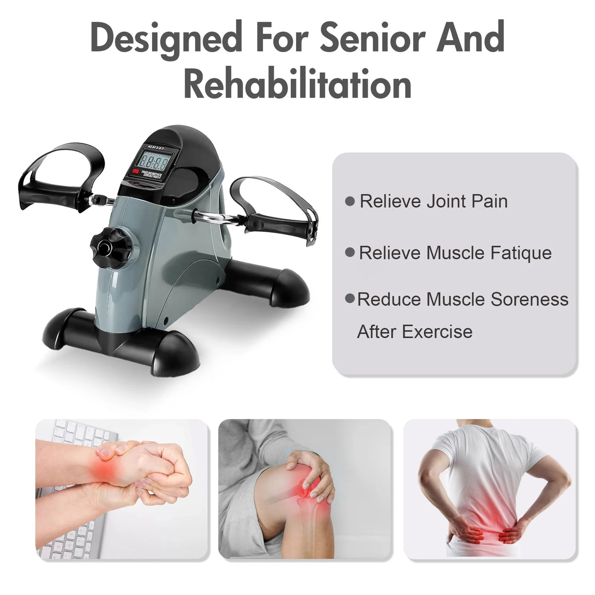 Mini Under Desk Pedal Exerciser Bike With Digital Display Screen