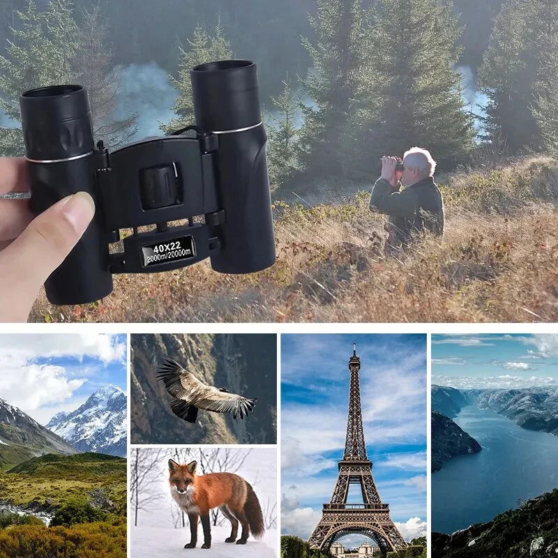 HD 8x22 Binoculars With FMC Coatings BAK4 Prisms Folding