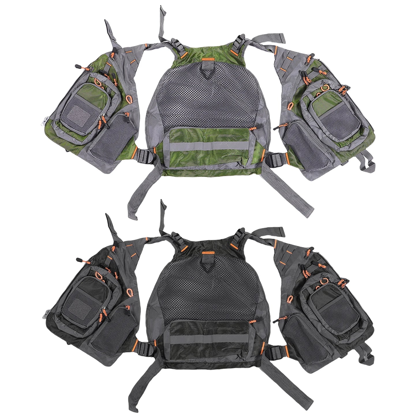 Fishing Vest With Adjustable Straps Quick-Dry Mesh And Multiple Pockets