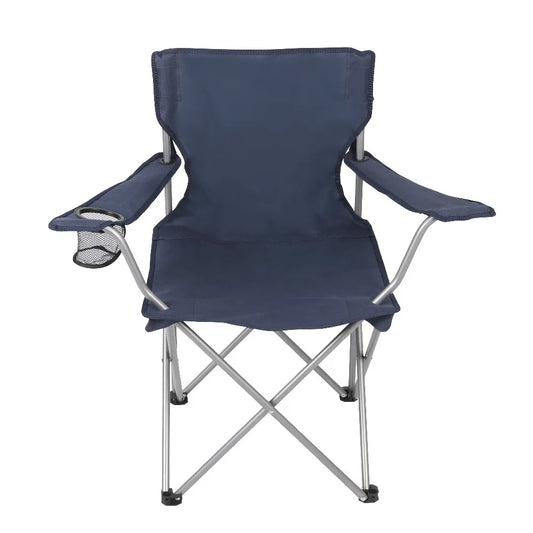 Quad Folding Outdoor Camp Chair Adjustable Backrest With Cup Holder